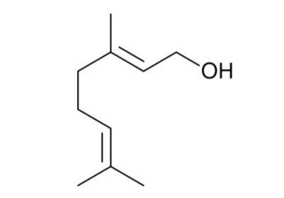Geraniol - wzór chemiczny