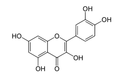 Kwercetyna - wzór chemiczny