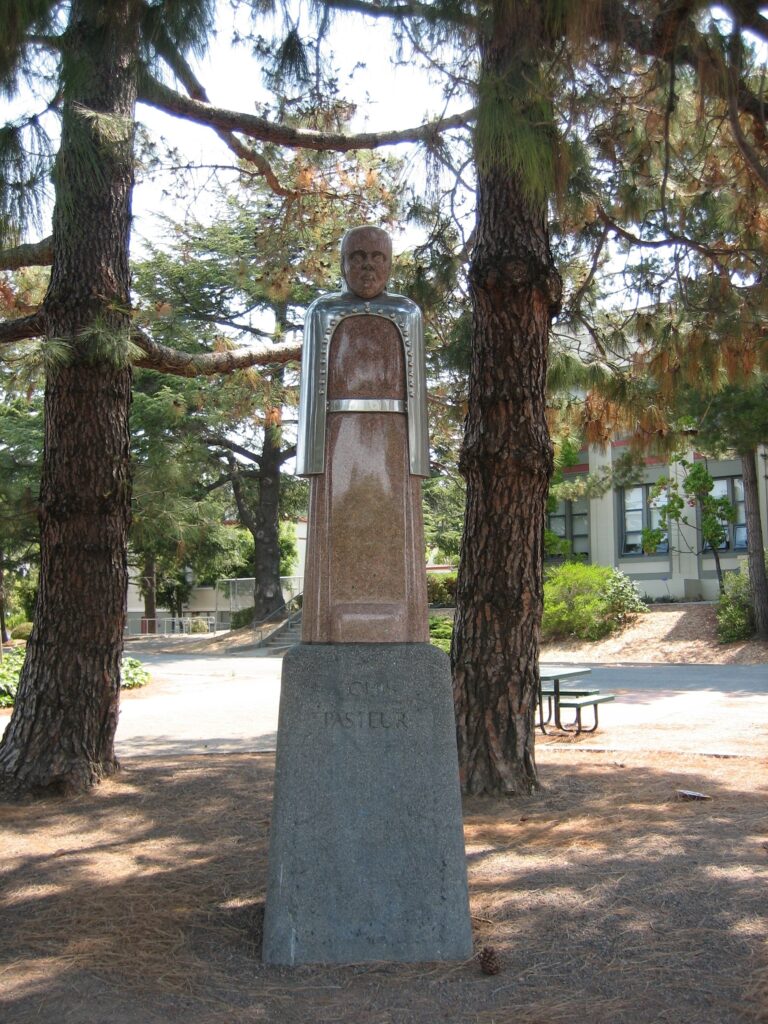 Pomnik Louisa Pasteura pod którym spotykali się studenci