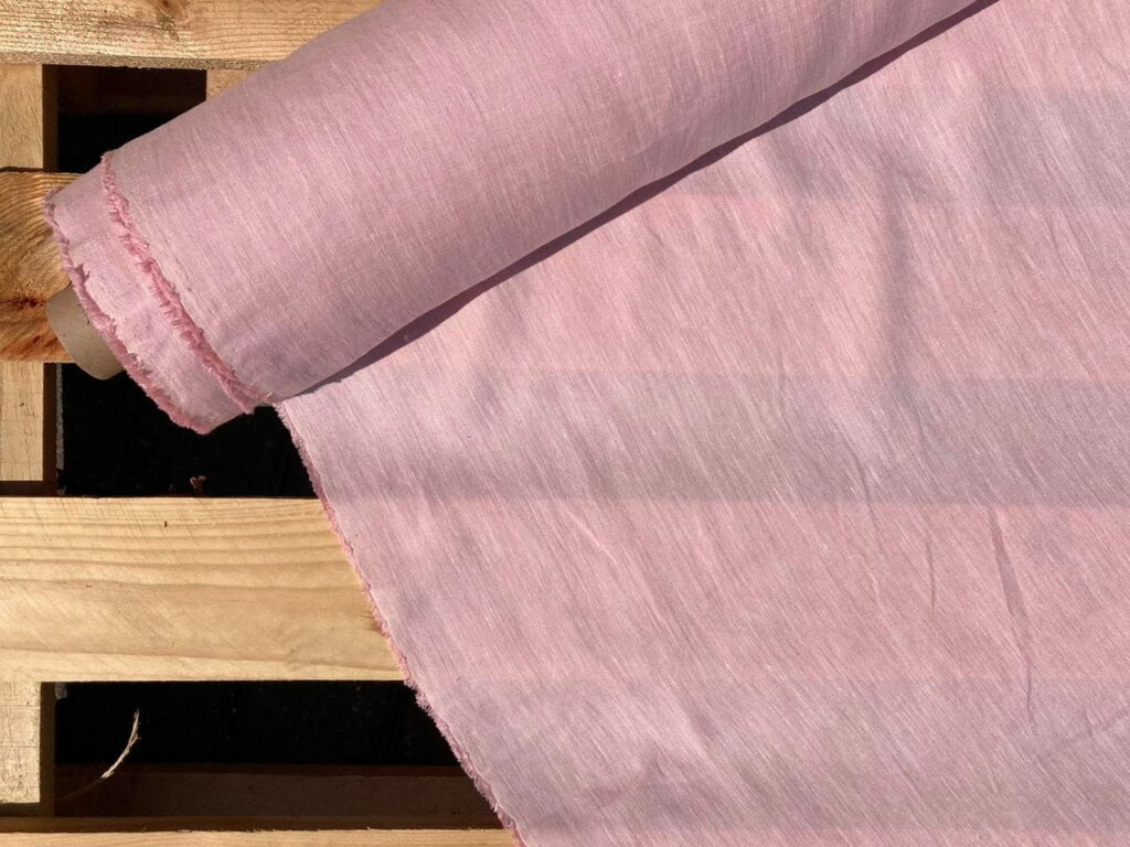 tkanina konopna różowa sklep-alternative-textiles