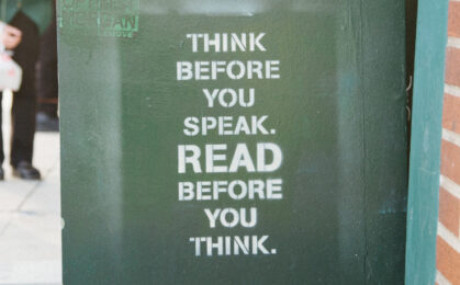 graffiti think before you speak read before you think