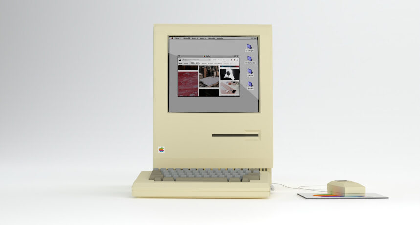 stary komputer firmy apple